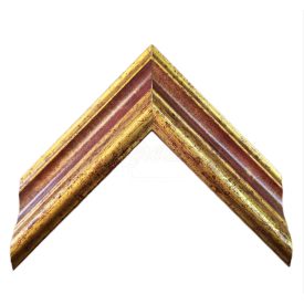   3,5 cm Negatív bordó-antikolt arany képkeret EGYEDI MÉRETBEN 1784/F352