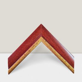   3,9 cm Bordó képkeret antikolt aranycsíkkal EGYEDI MÉRETBEN 778/5