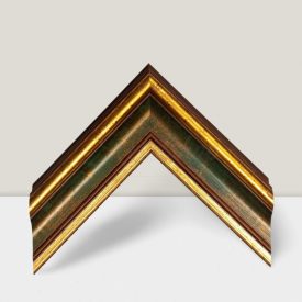 5,5 cm Zöld-arany antikolt EGYEDI MÉRETBEN 1102/4