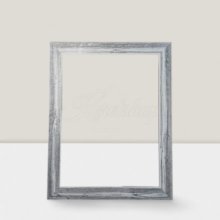 3 cm Égetett fa hatású képkeret fekete-fehér 30*40 cm