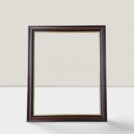 4,5 cm Barna-aranycsíkos képkeret 40*50 cm