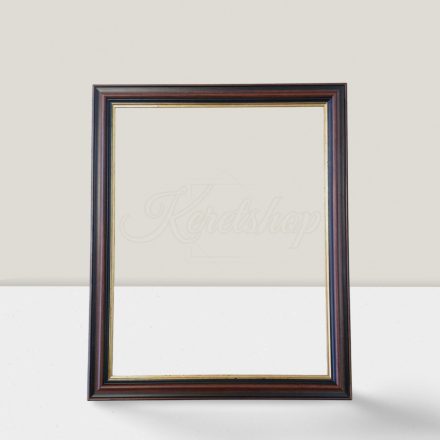 4,5 cm Barna-aranycsíkos képkeret 40*50 cm