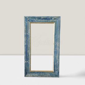 5,5 cm Koptatott kék-arany képkeret 21,3*43,3 cm
