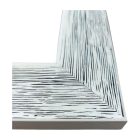 4 cm Fehér-fekete csíkos képkeret 29,8*40 cm
