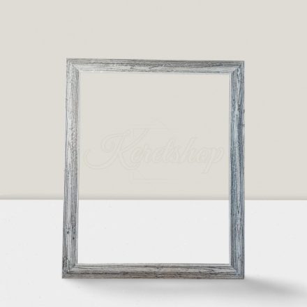 3 cm Égetett fa hatású fekete-fehér képkeret 39,8*50 cm
