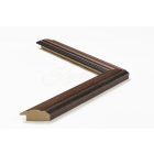 2,4 cm antik barna-fekete csíkos képkeret klasszikus profil EGYEDI MÉRETBEN 44/10